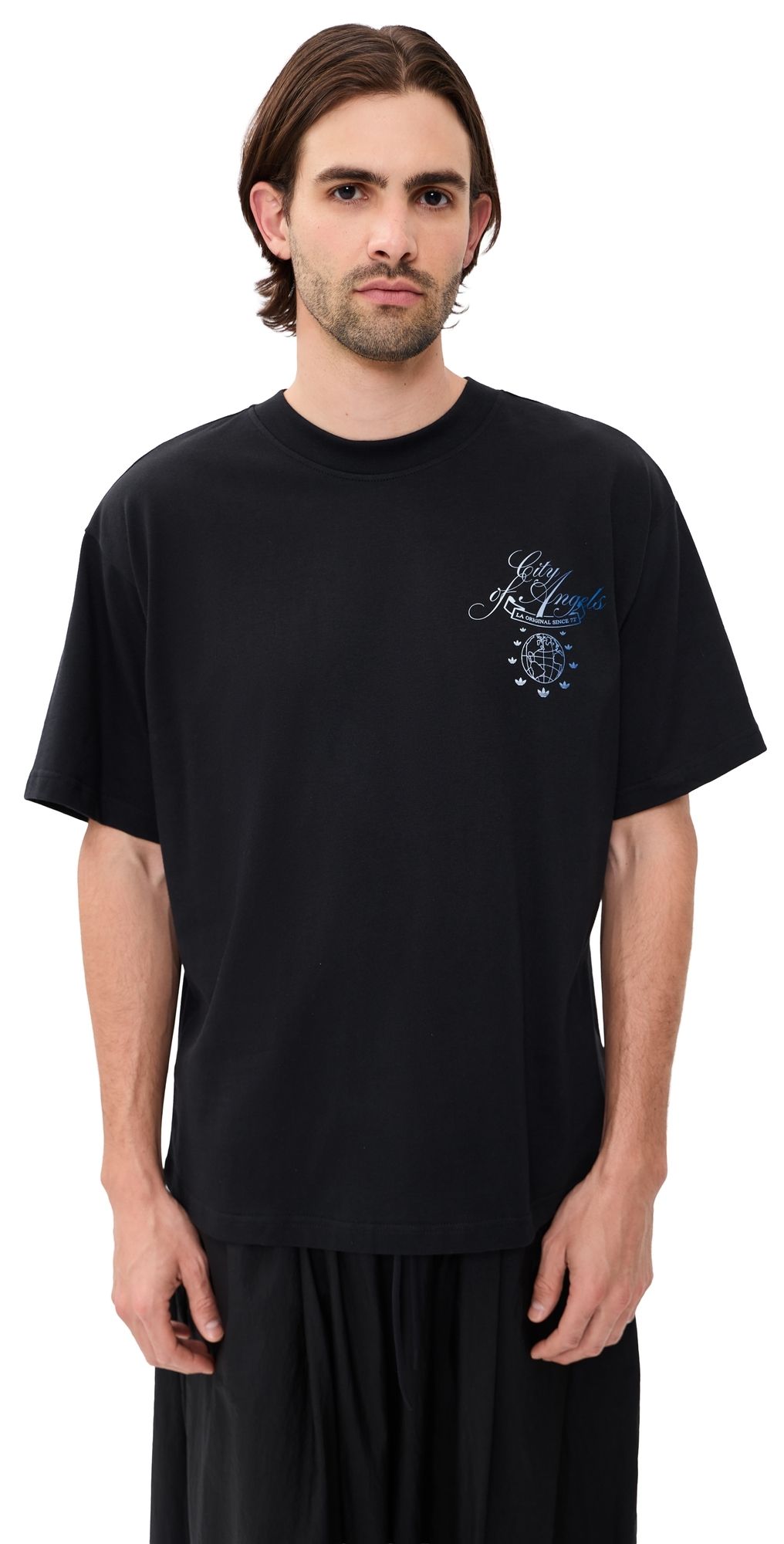 adidas LA City Tee Black/Crew Yellow S