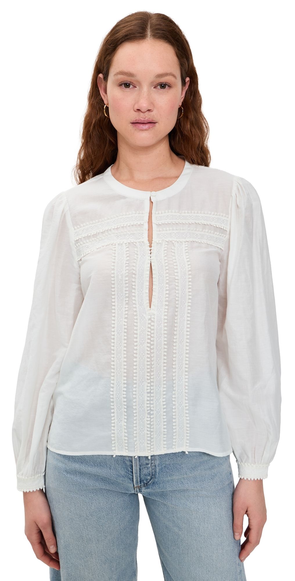 RE/DONE Tate Blouse Ivory L