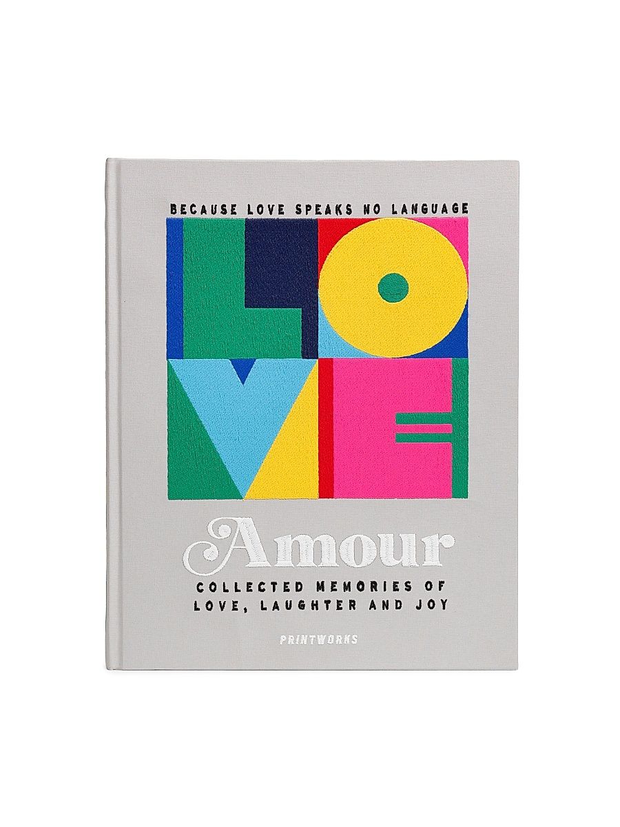 Embroidered Photo Album - Amour - Grey Multi