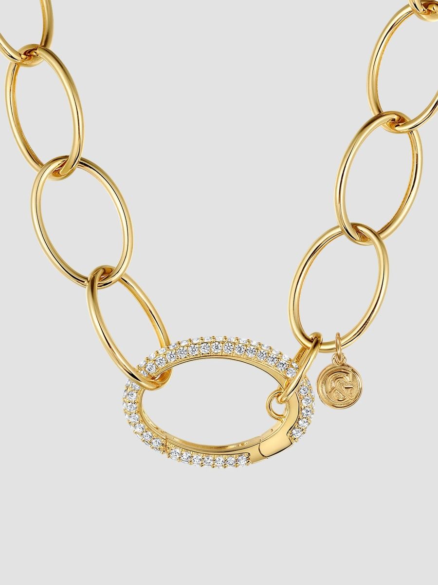 Gabriel & Co Women's 14K Yellow Gold & 1.35 TCW Diamond Oval-Link Chain Necklace - Yellow Gold