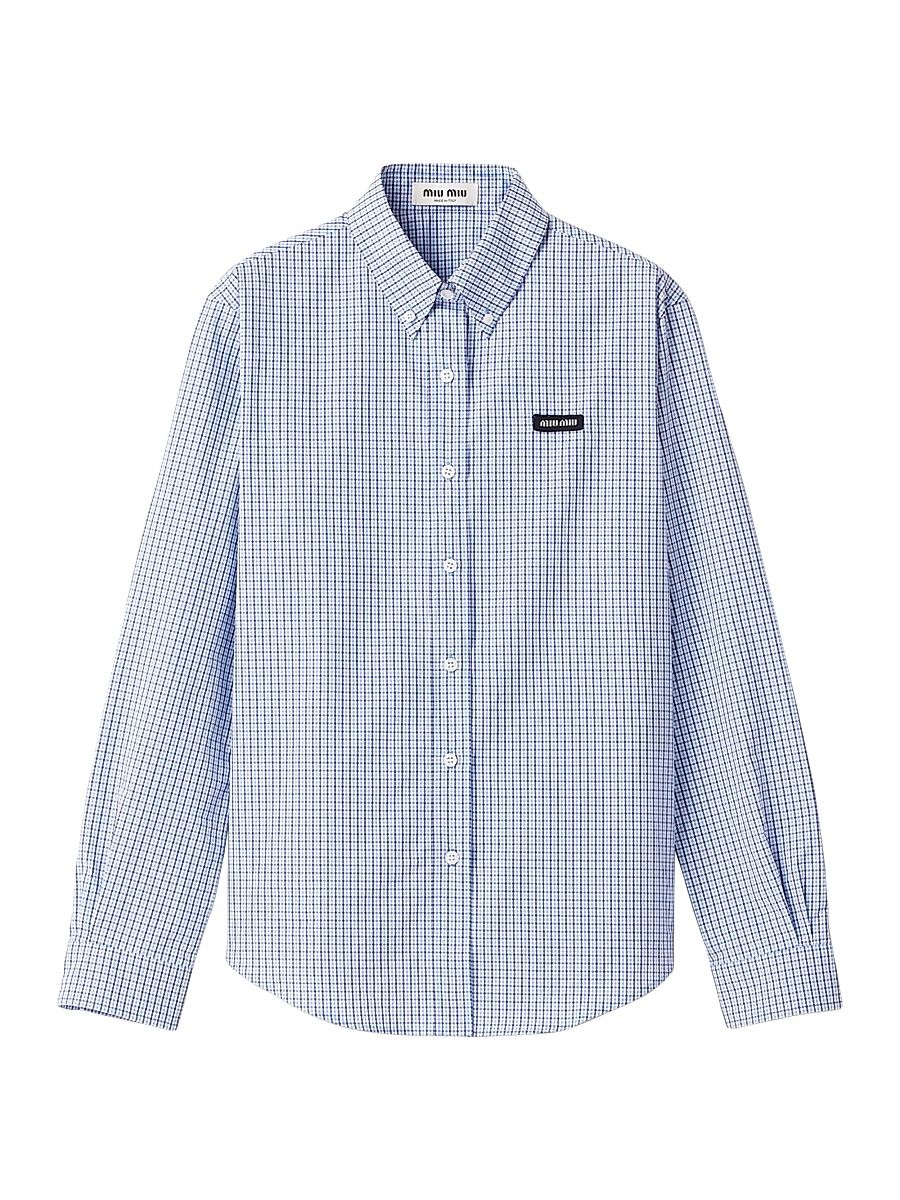 Women's Checked Shirt - Blue - Size 12