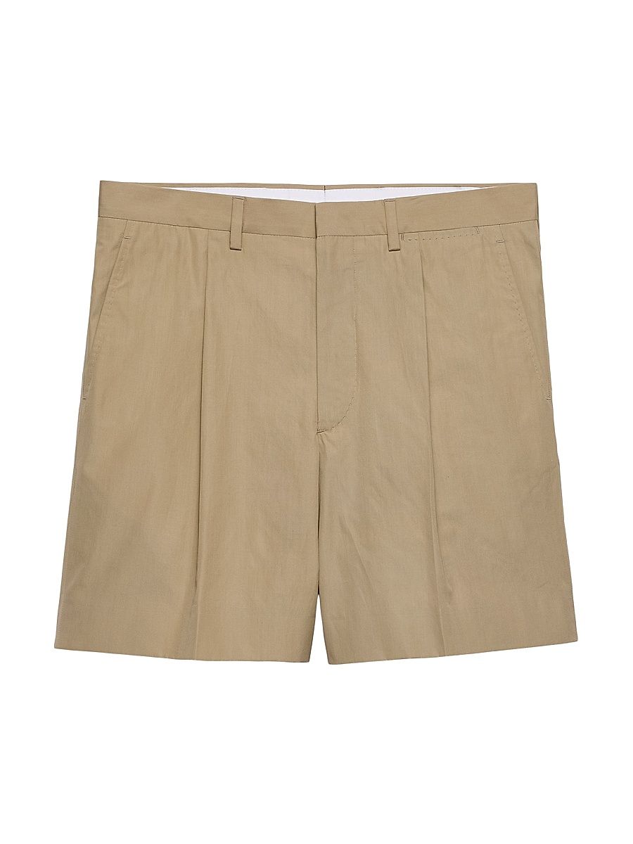 Men's Cotton Bermuda Shorts - Beige Khaki - Size 36
