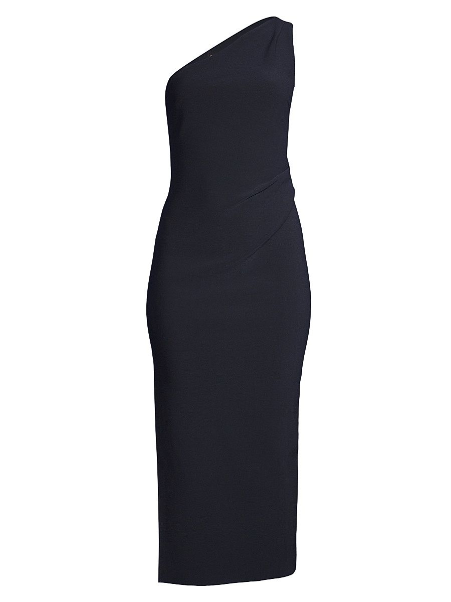 Women's Karina One-Shoulder Midi-Dress - Ink - Size 2