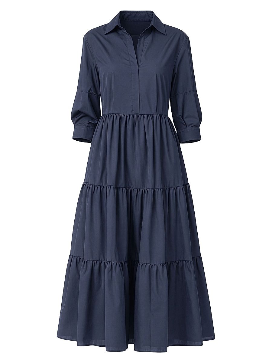 Women's Marseille Tiered Dress - Navy - Size 14