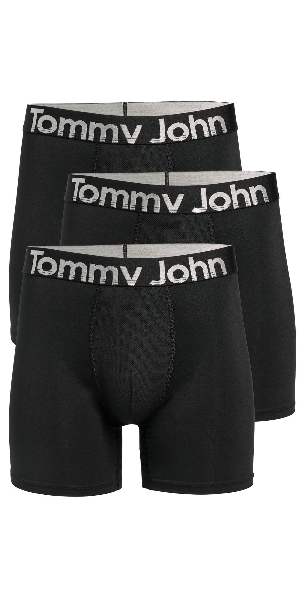 Tommy John 360 Sport 6 Boxer Brief 3-Pack Black L