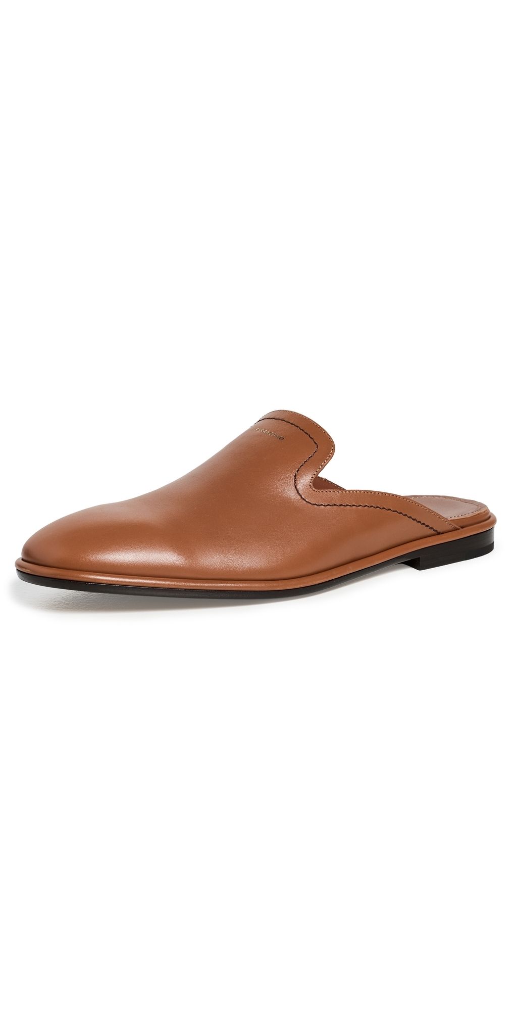 FERRAGAMO Tampa Leather Slip Ons Naturale 9.5