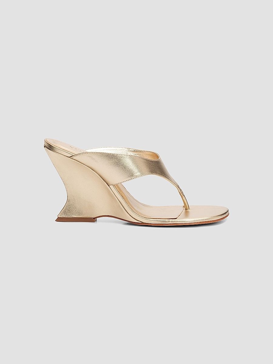 Schutz Women's Maya 90MM Leather Sandals - Platina - Size 9