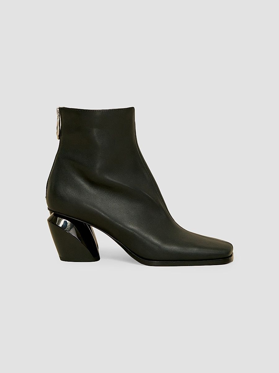 Women's City 65MM Leather Ankle Boots - Black - Size 11
