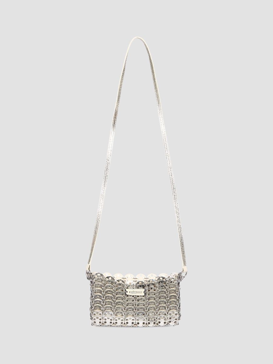 Rabanne Women's Sac A Main Leather & Steel Shoulder Bag - Ivory Silver