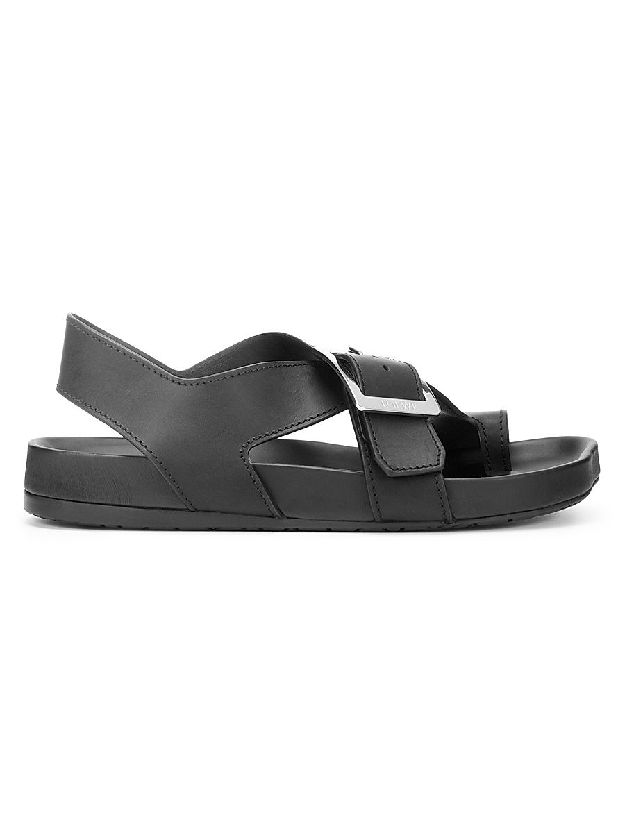 Women's Ease Leather Sandals - Black - Size 11
