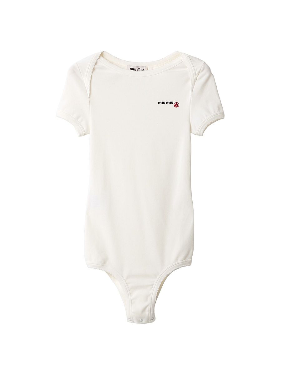 Women's Petit Bateau Stretch Jersey Bodysuit - White - Size Large