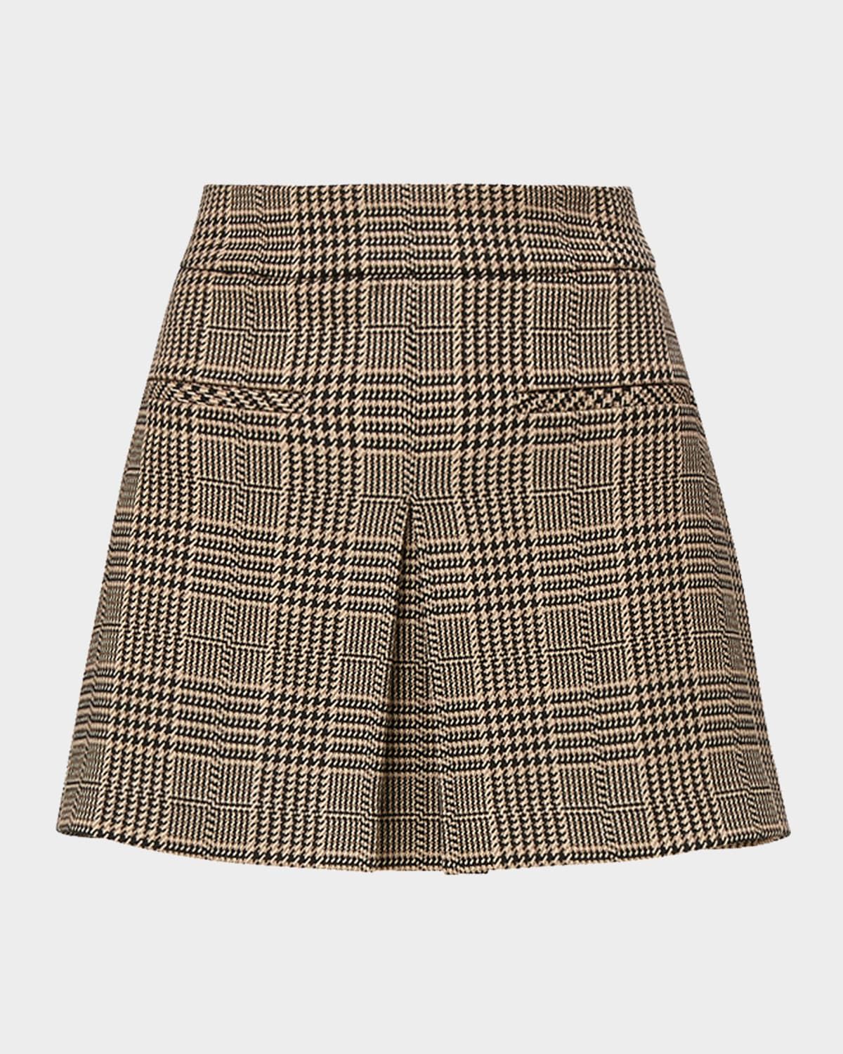 Pavaline Houndstooth Mini Skirt