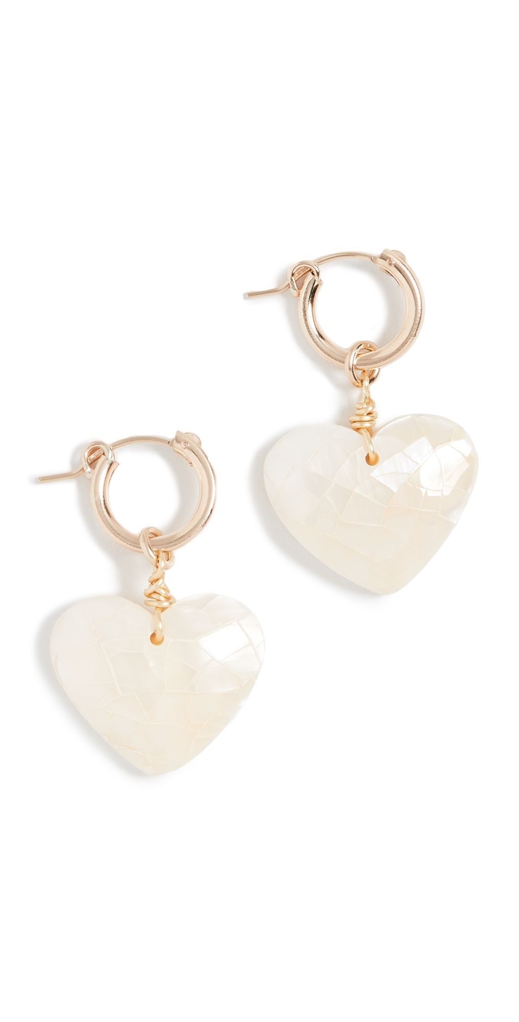 Brinker + Eliza Little Love Earrings Gold/Pearl One Size