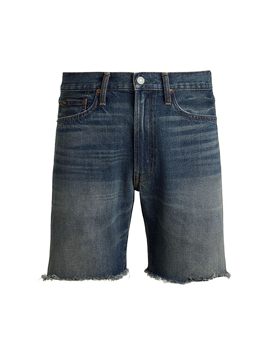 Men's Paint Splattered Straight-Leg Denim Shorts - Baytrail - Size 38