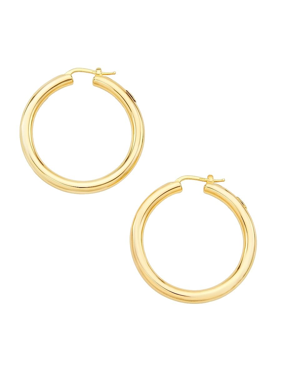 Women's 14K Yellow Gold Hoop Earrings - Gold