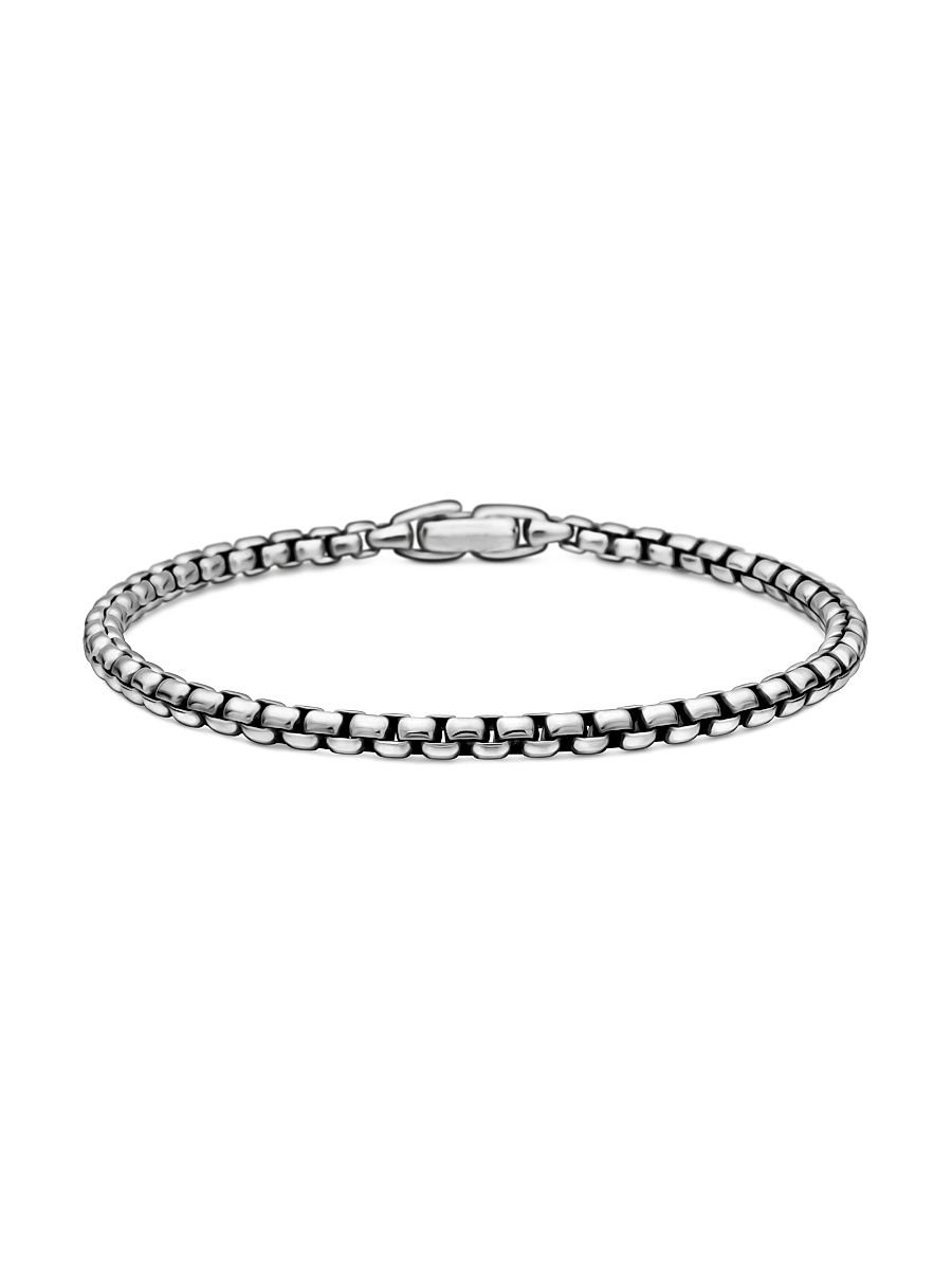Men's Box Chain Bracelet - Silver - Size XL