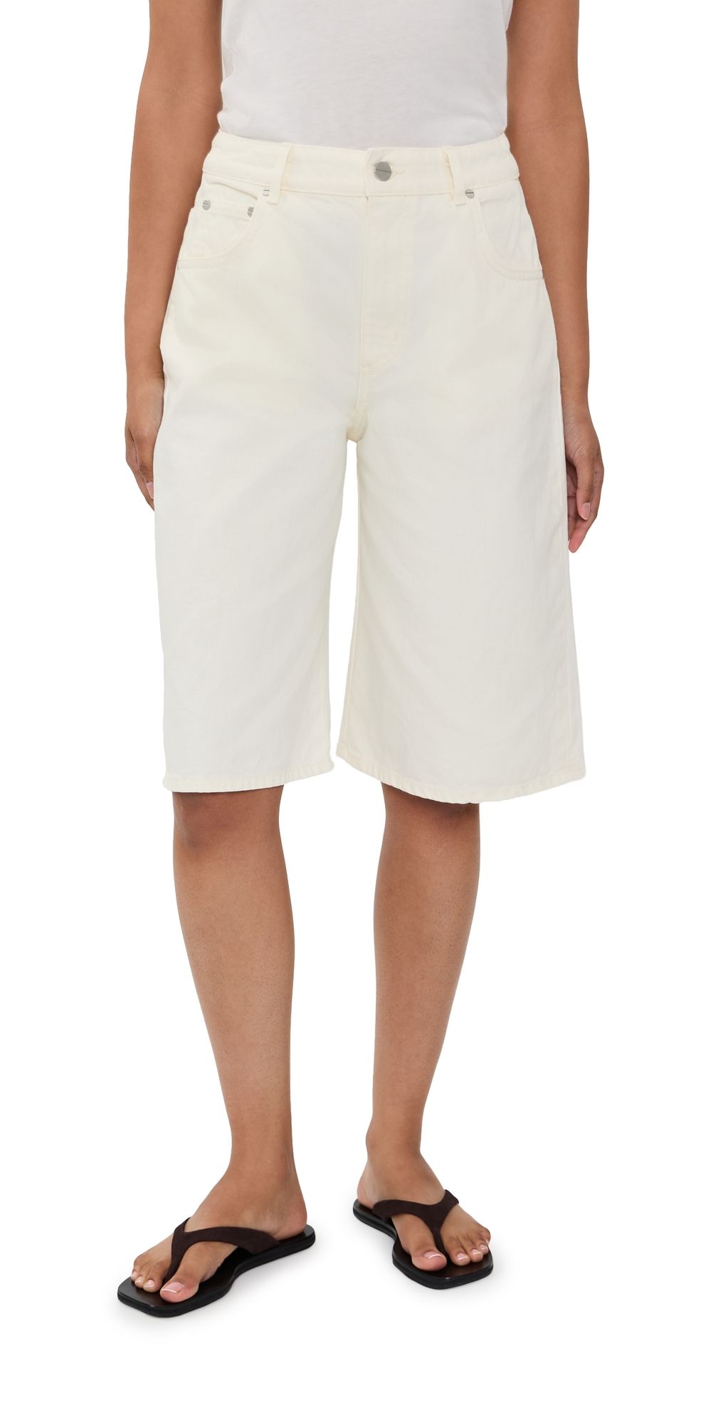 TWP Boxy Relaxed Shorts White 29