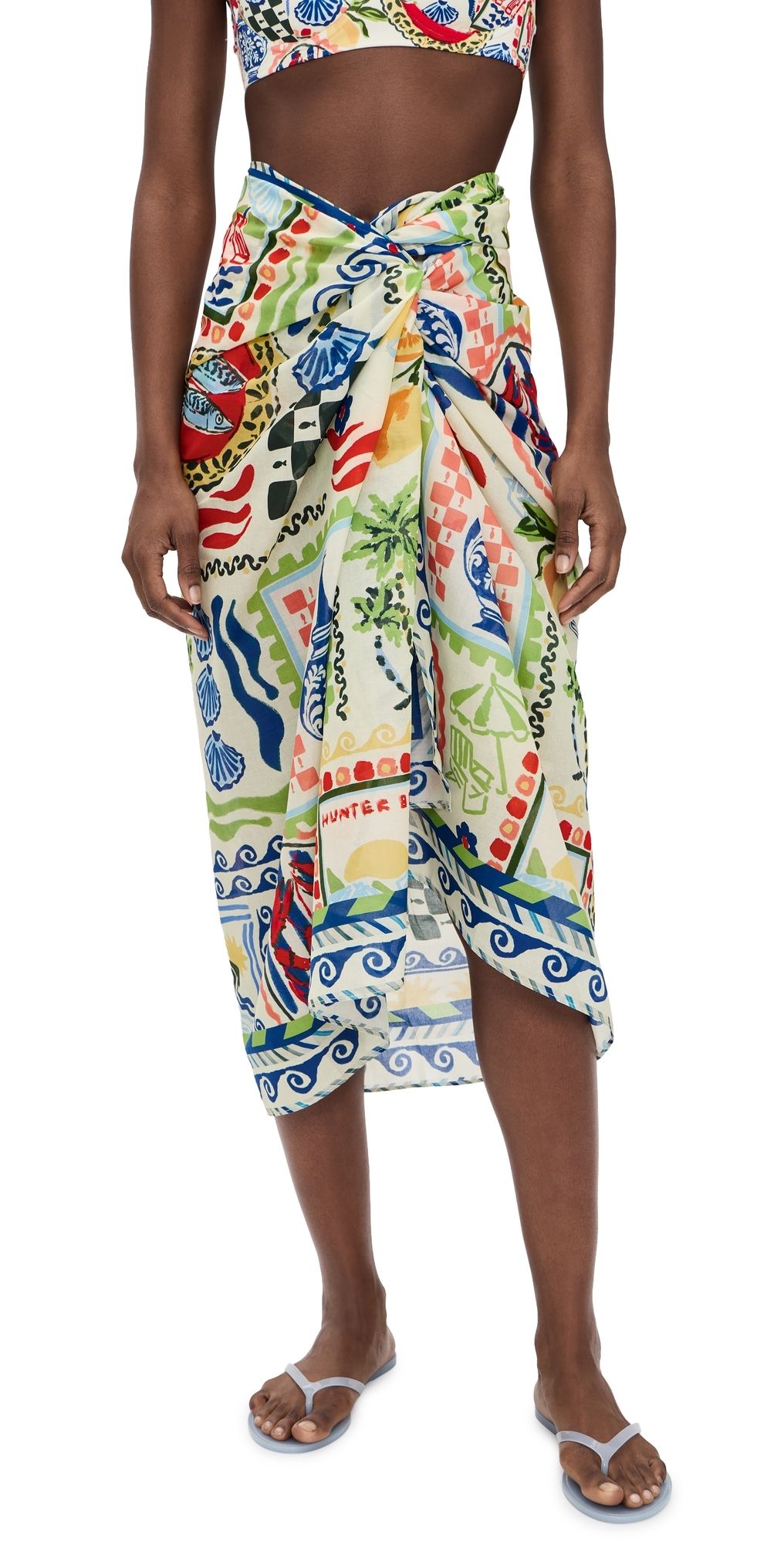 Hunter Bell Coastal Conversation Sarong Coastal Conversation One Size