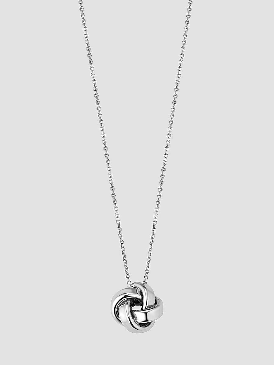 Women's Eternal Knot Pendant Necklace in Sterling Silver - Silver
