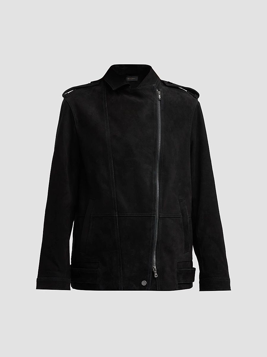 Kobi Halperin Women's Priscilla Suede Moto Jacket - Black - Size XS