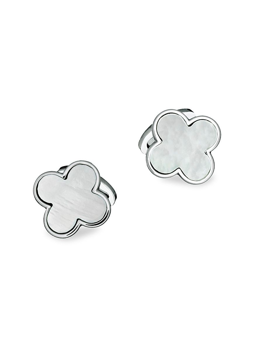 Men's Onyx Clover Cufflinks