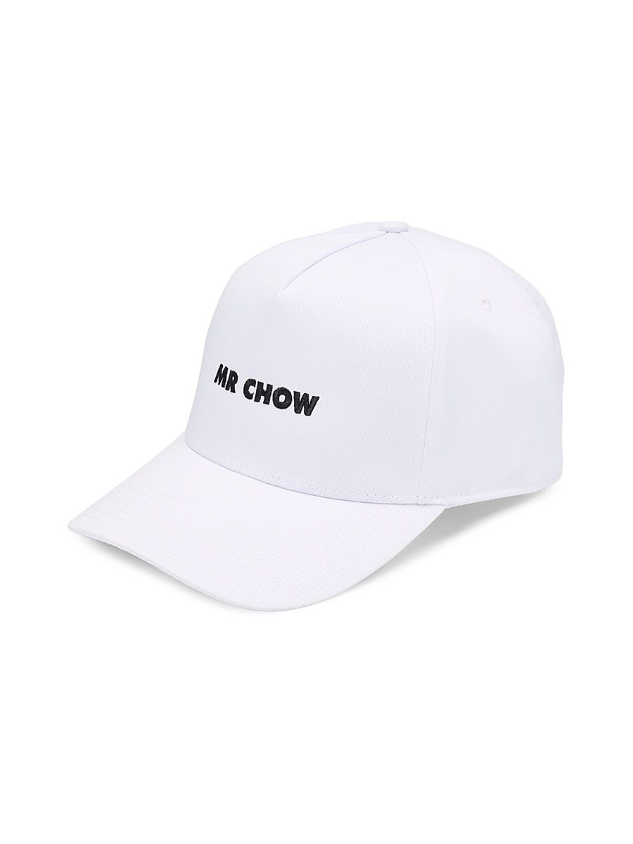 Men's Embroidered Baseball Hat - White