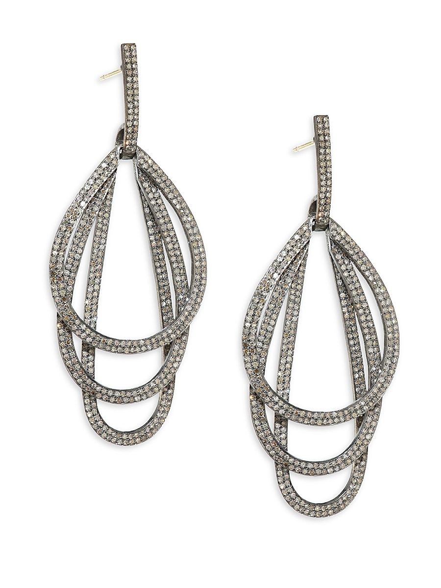 Women's Diamond Multi-Drop Earrings - Silver