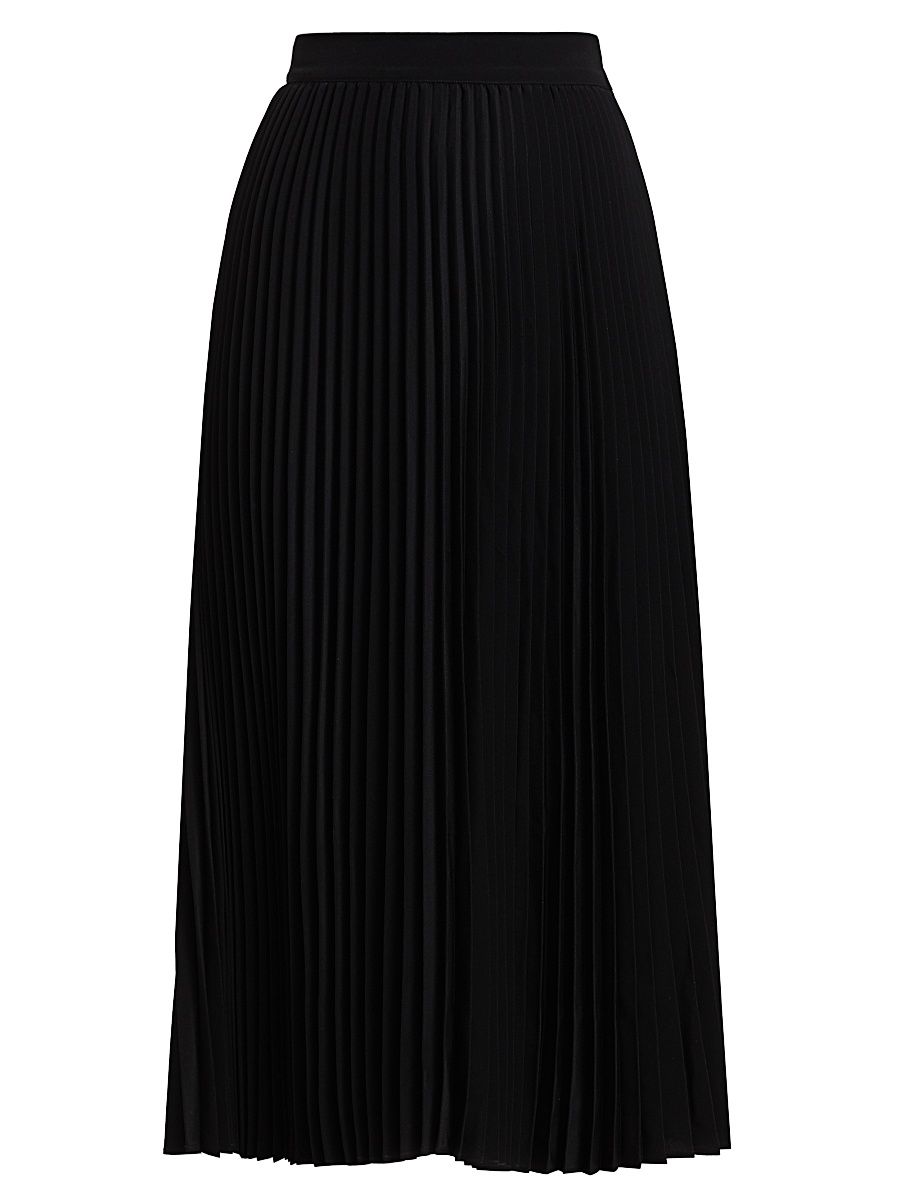 Women's Essentials Elastic-Waist Pleated Skirt - Black - Size XS
