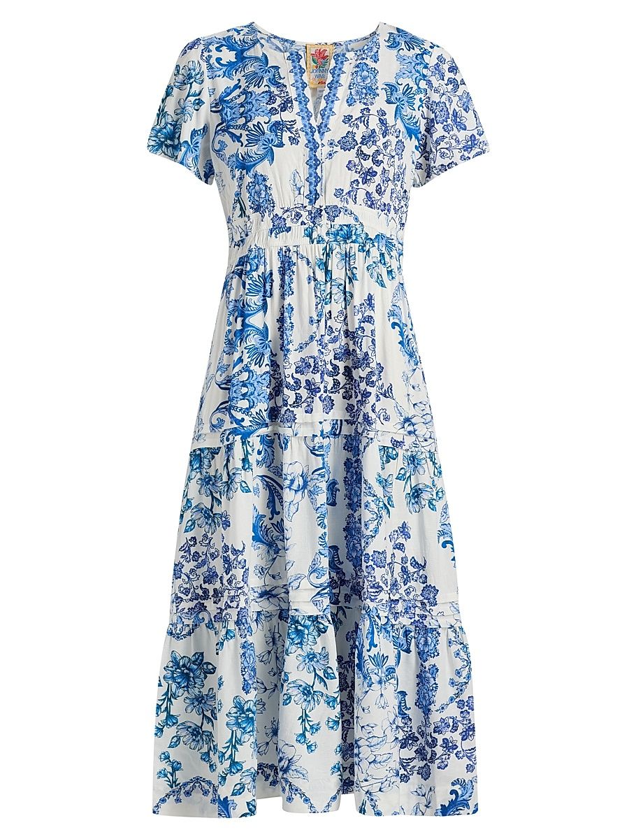 Women's Pintuck Tiered Midi-Dress - Vallora - Size XXL