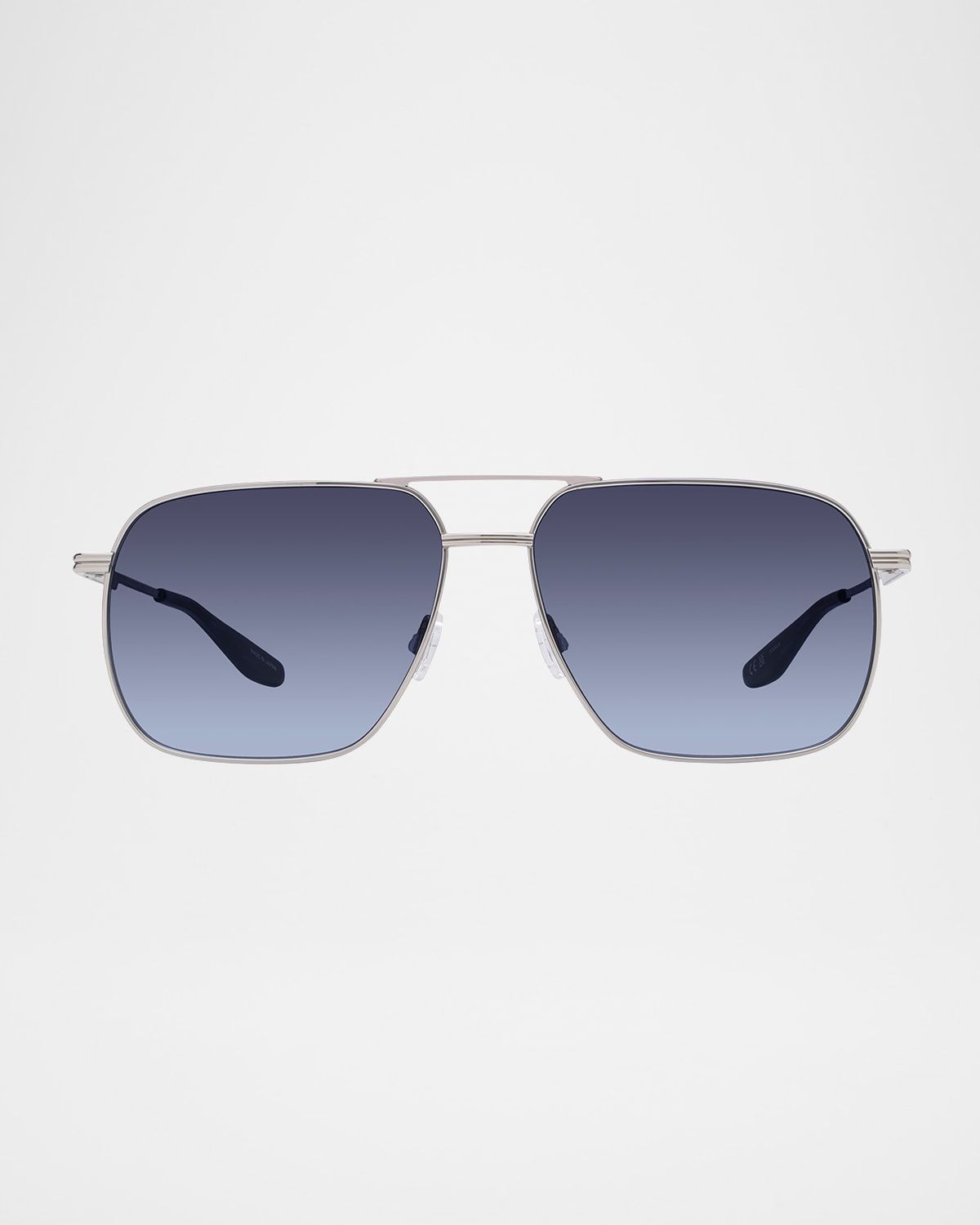 x 007 Men & apos;s Royale Double-Bridge Titanium Aviator Sunglasses