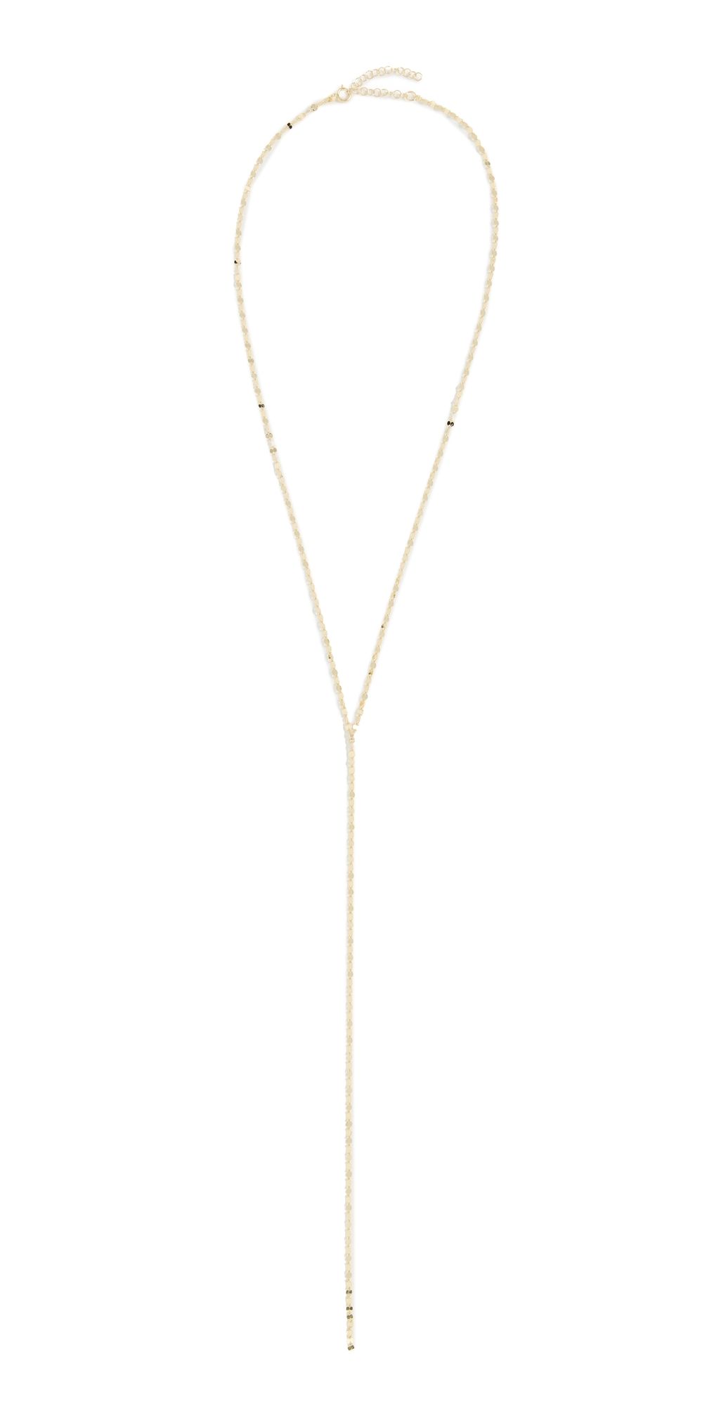 SHASHI Rebecca Lariat Necklace Gold One Size