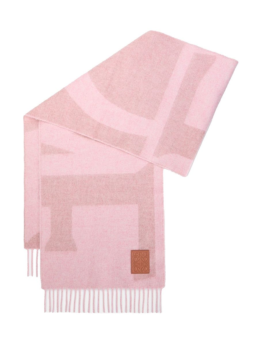 Women's Logo Cashmere Scarf - Light Pink