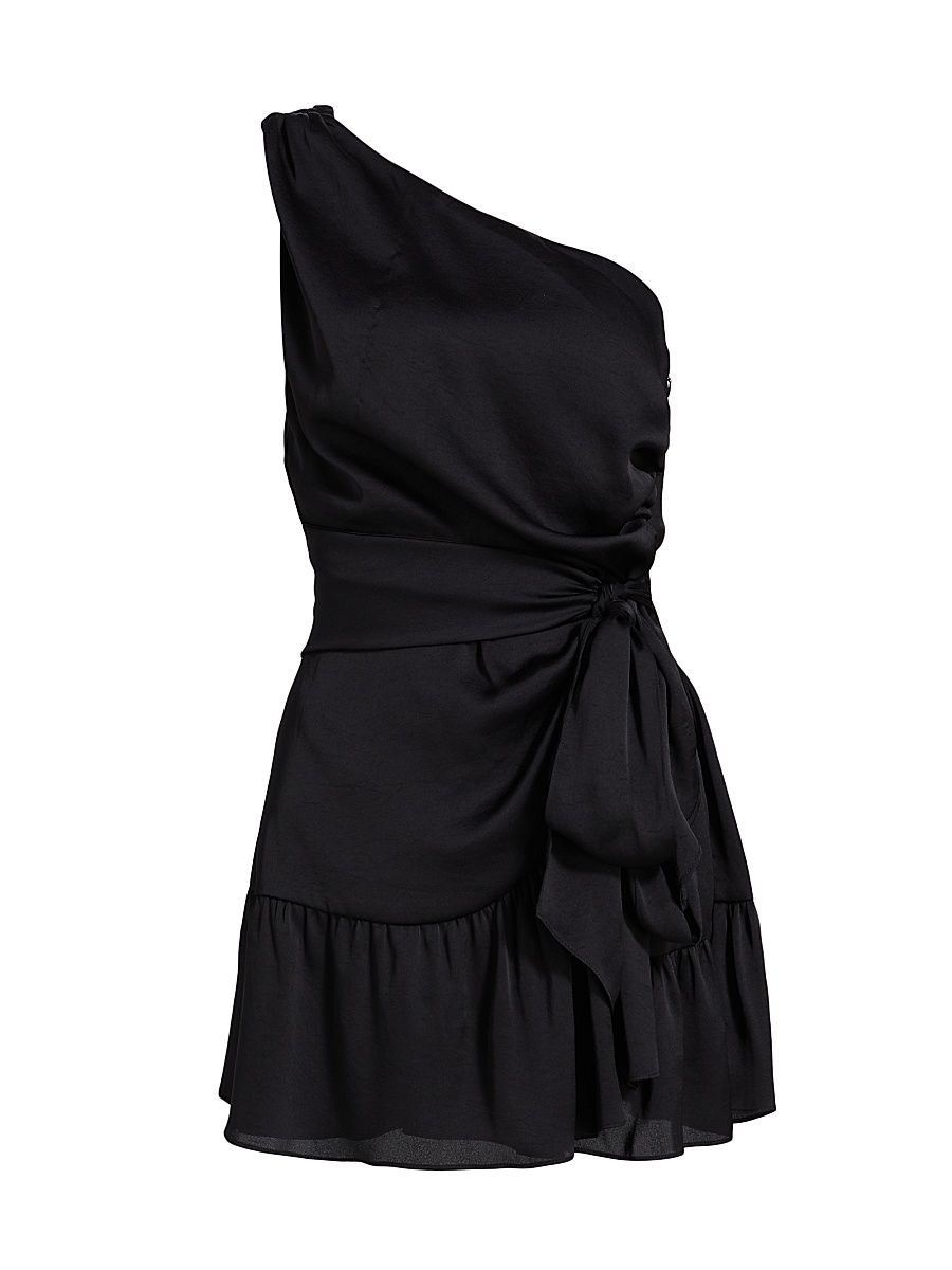 Women's Harrison One-Shoulder Minidress - Black - Size XL