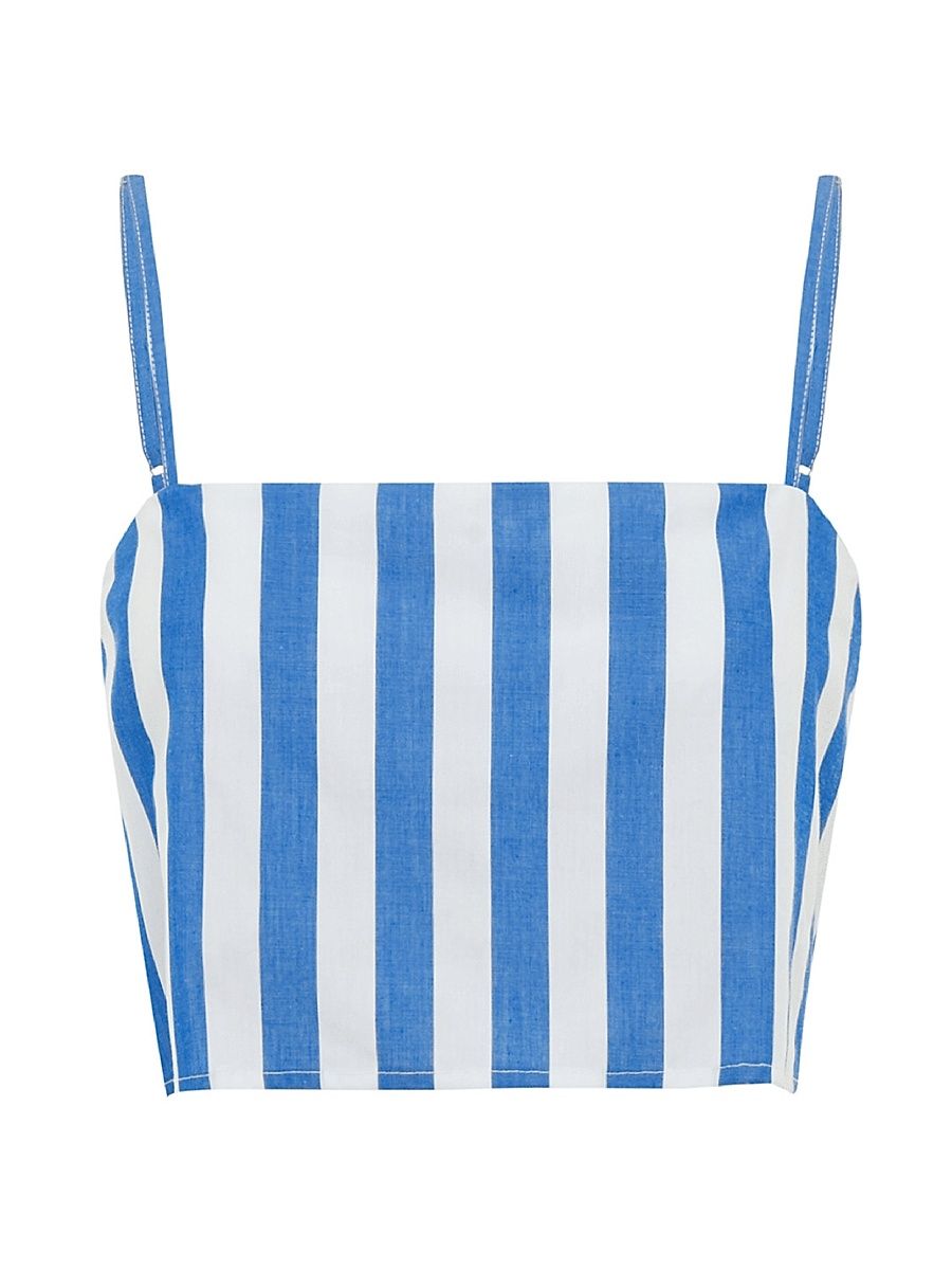 Women's Eve Stripe Top - Aegean Stripe - Size XL