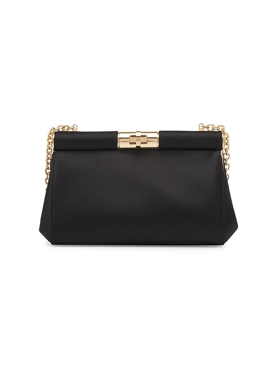 Women's Marlene Satin Shoulder Bag - Black
