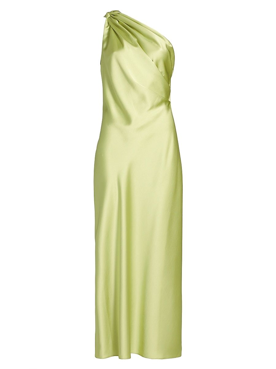 Women's Stassi Satin One-Shoulder Dress - Light Parakeet - Size 6