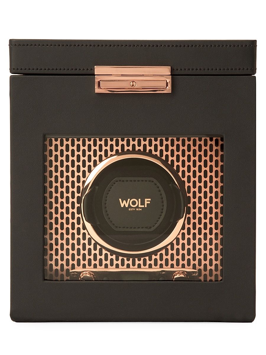 Axis Single Watch Winder with Storage - Copper