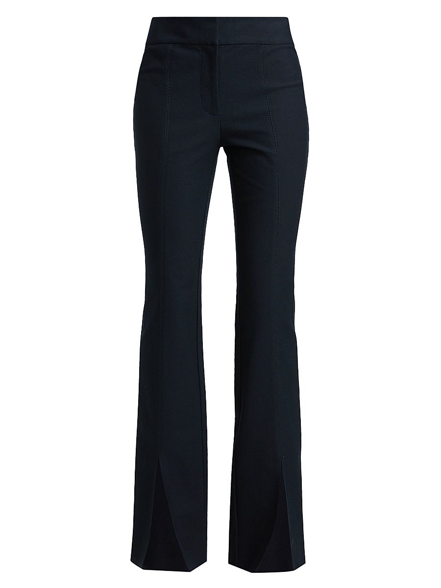 Women's Maeve Slit-Hem Flare Trousers - Midnight - Size 12