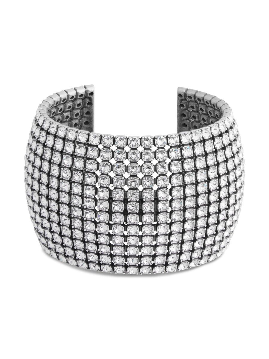 Balenciaga Women's Glam Cuff - Antique Silver - Size Small