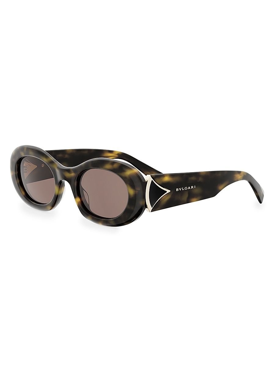 Women's Divas' Dream 50MM Oval Sunglasses - Dark Havana