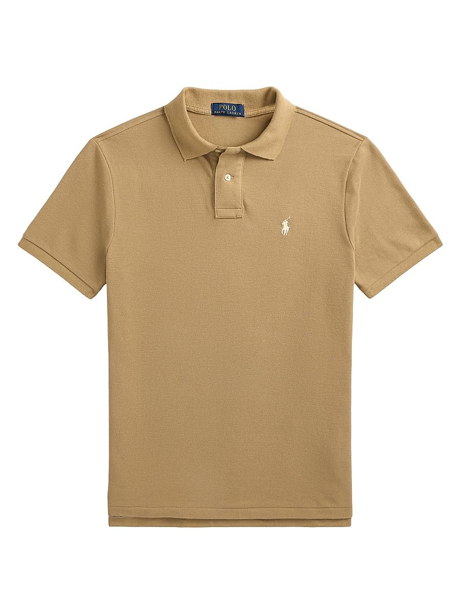 Men's The Iconic Mesh Polo Shirt - Cafe Tan - Size XXL