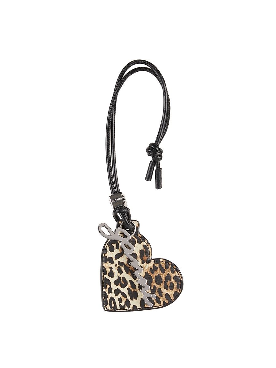 Women's Bou Leopard Leather Mirror Bag Charm - Leopard