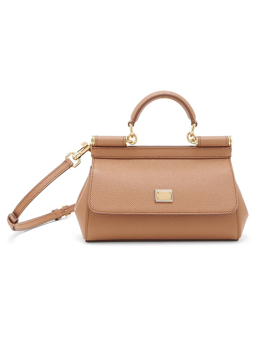 Women's Sicily Mini Leather Top Handle Bag - Rosa Carne