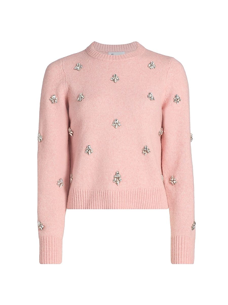 Women's Rosetta Embellished Sweater - Petal - Size Medium