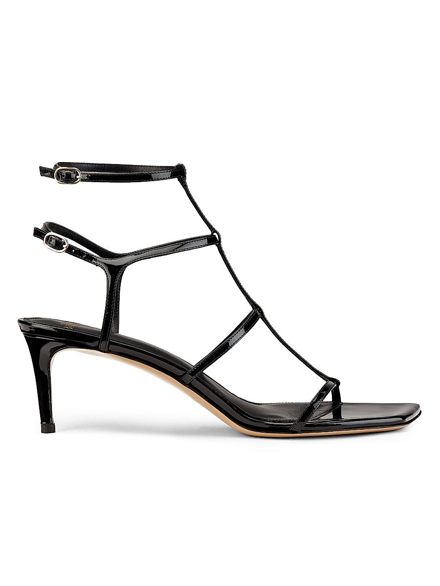Women's Amanda 60MM Patent Leather Strappy Sandals - Black - Size 11.5