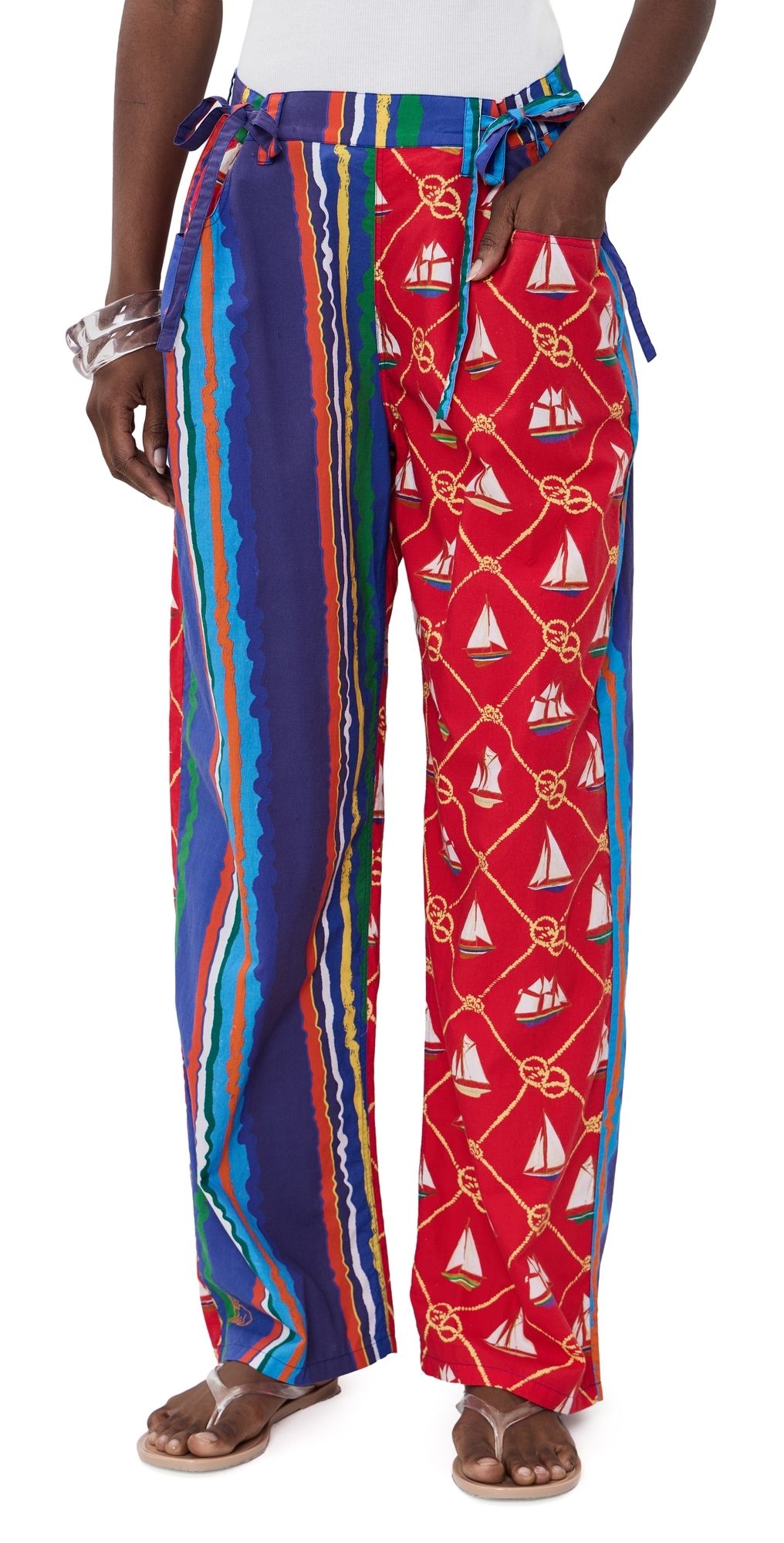 Coniglio Palm Beach Mixed Move and Groove Snap Pants Variegated Stripe 1