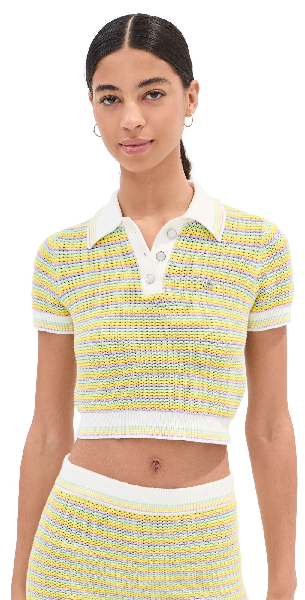 Casablanca Bourgeois Stripe Polo Shirt Multi XS