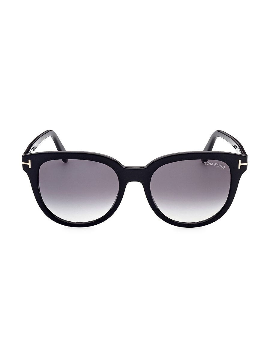 Women's Olivia 54MM Round Sunglasses - Black