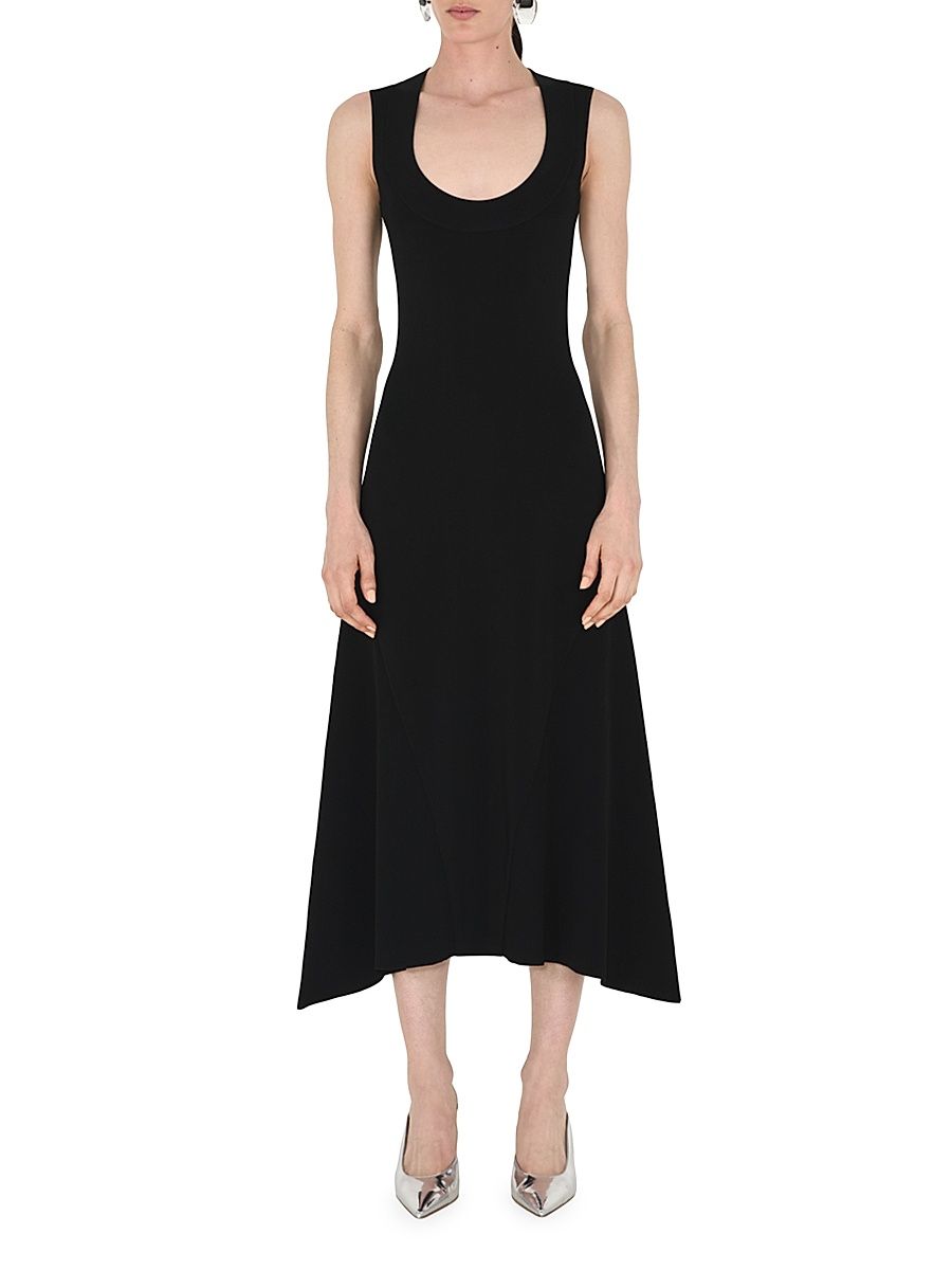 Women's Claudia Sleeveless Midi-Dress - Black - Size Medium