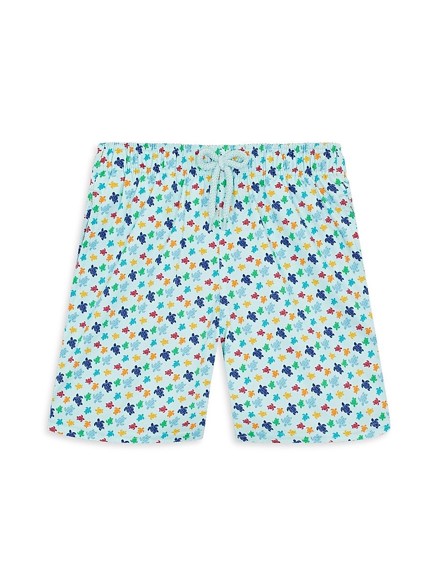 Baby Boy's, Little Boy's & Boy's Little Kid Micro Ronde Des Tortues Rainbow Stretch swim Shorts - Pacific Blue - Size 14